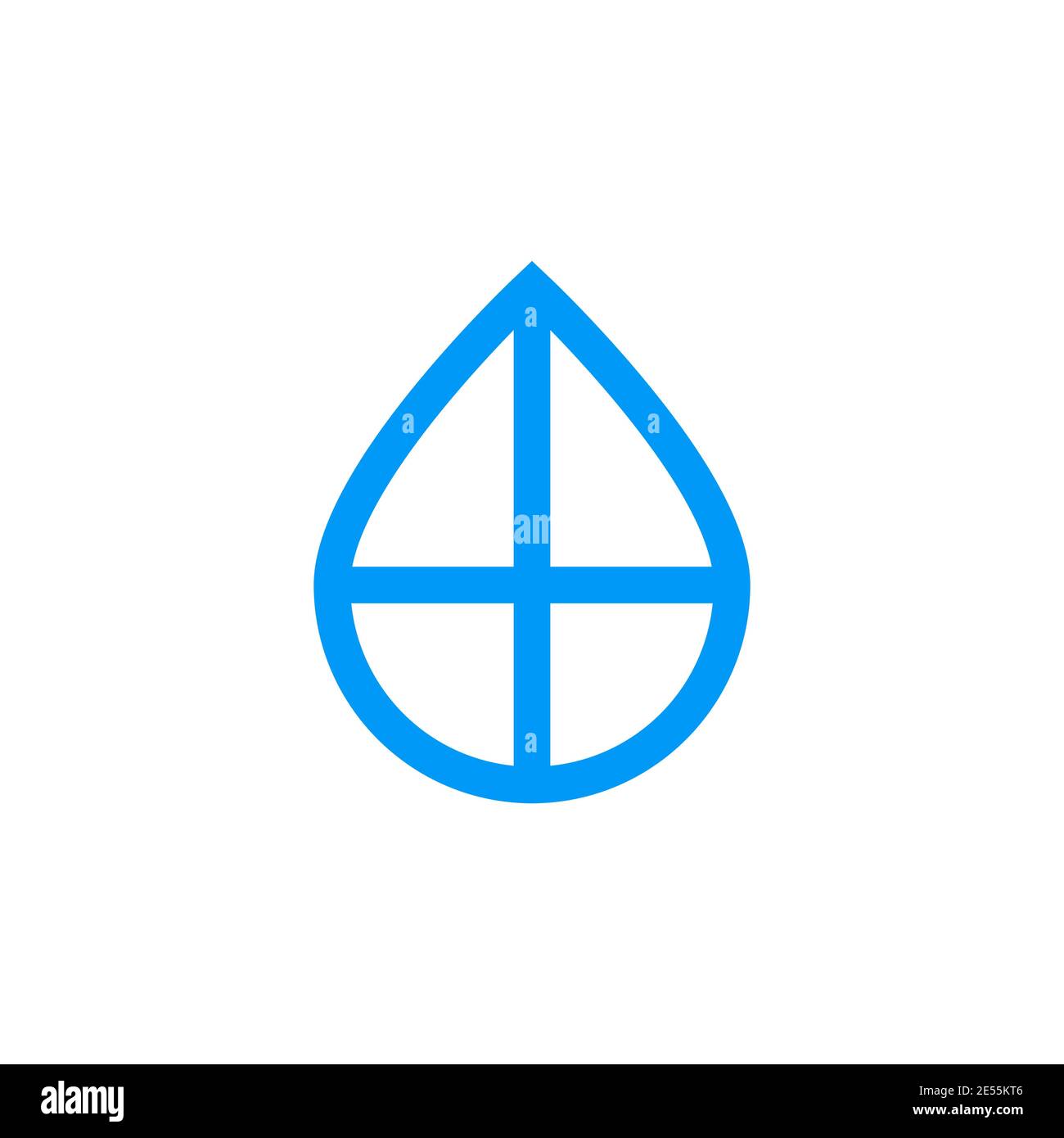 water drop blue window logo design vector Stock Vector