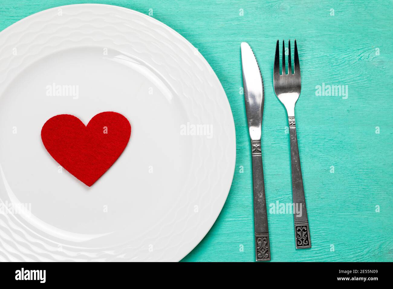 Valentine's day and dinner concept Stock Photo