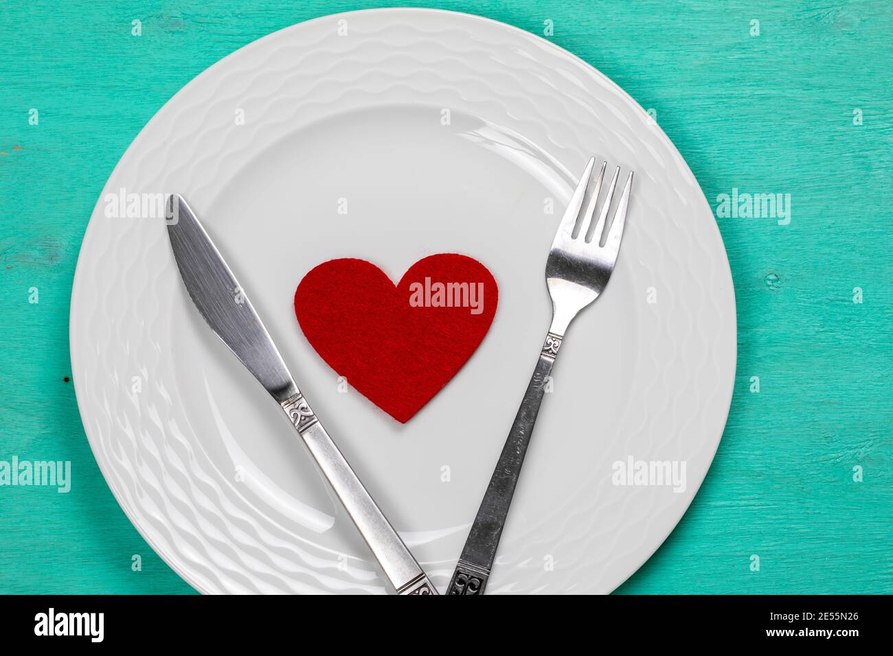 Valentine's day and dinner concept Stock Photo