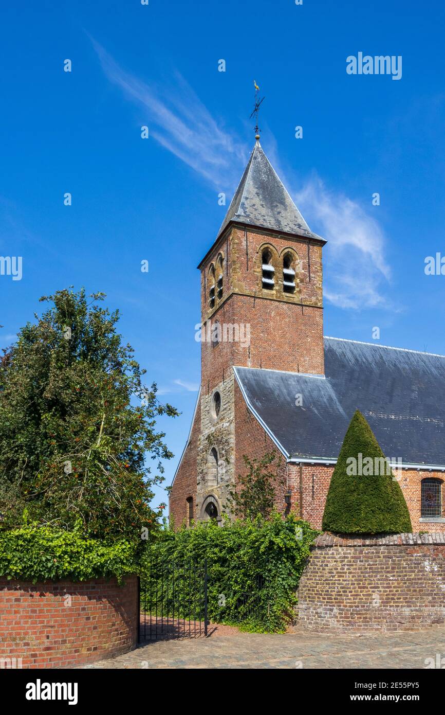 Church in the centre of Zulzeke, a small village in the Flemish