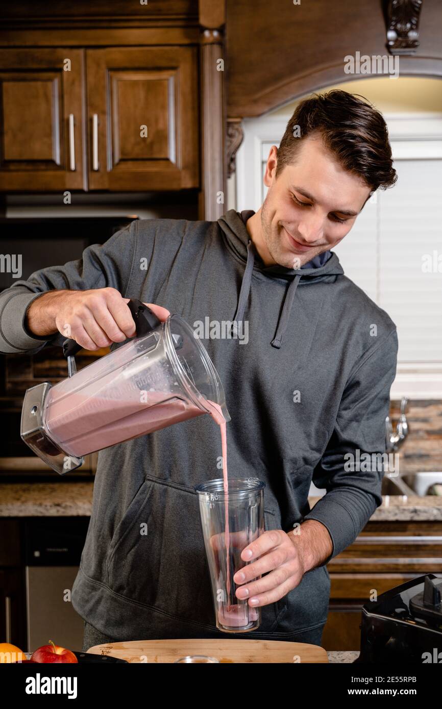 Making a smoothie Stock Photo