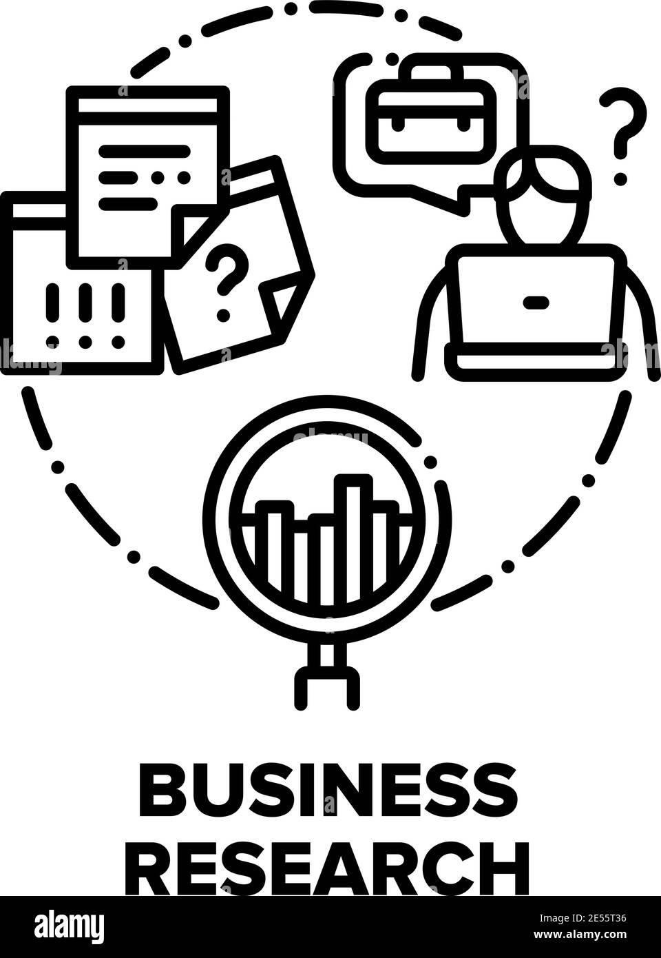 Business Research Analysis Vector Concept Black Illustrations Stock ...