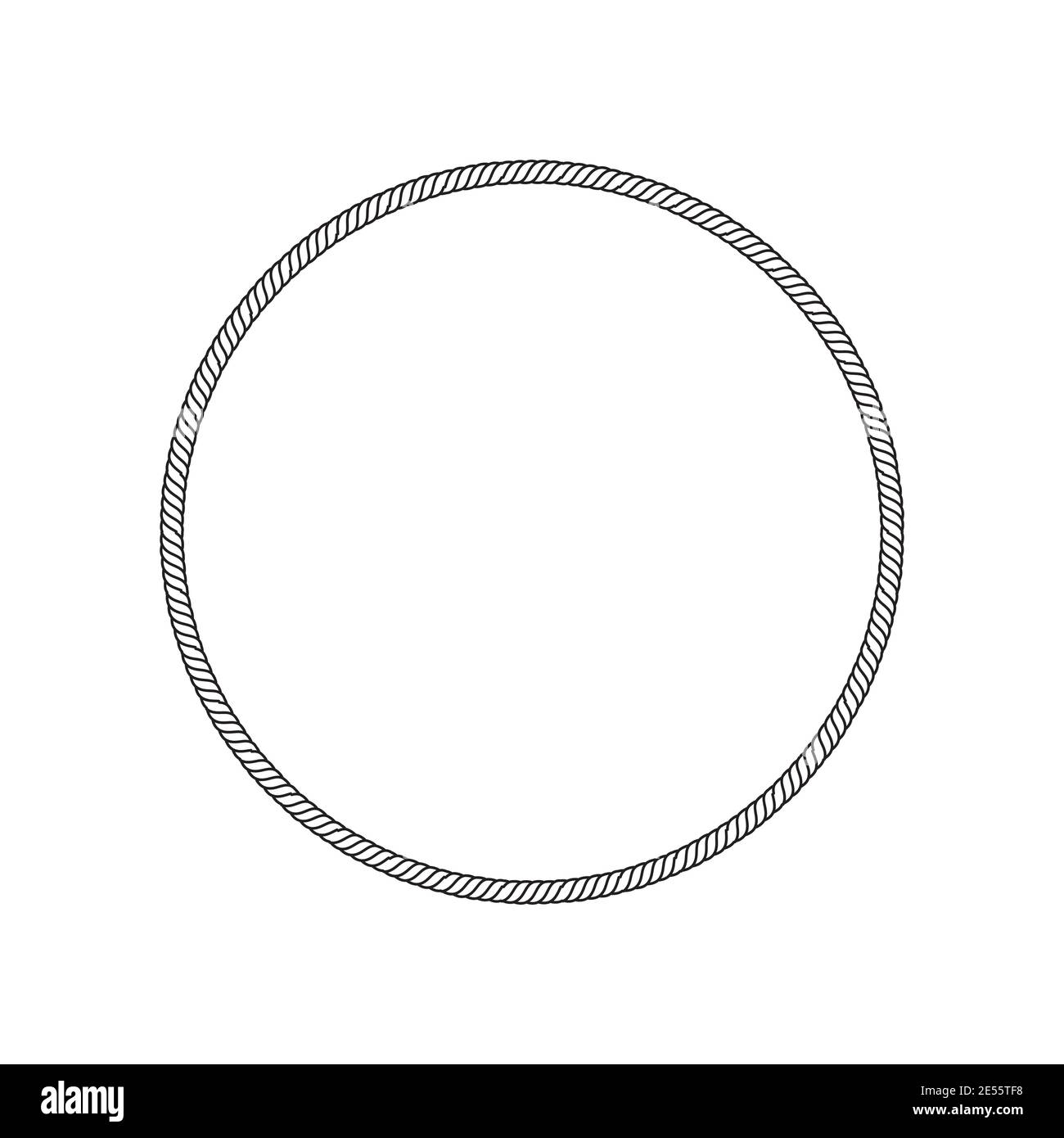 rope circle design vector illustration on white background Stock