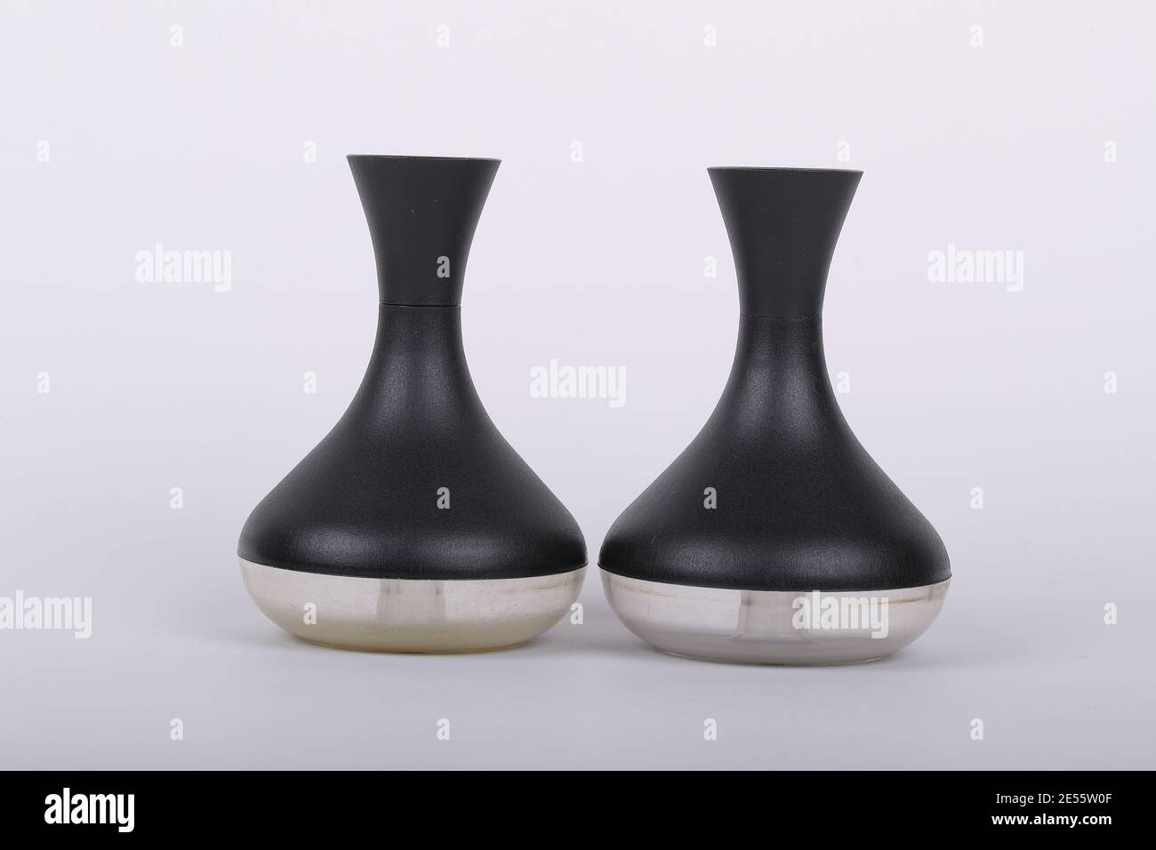 Vintage Black Salt and Pepper Shakers from the 70's 80's. Luke Durda/Alamy Stock Photo Alamy
