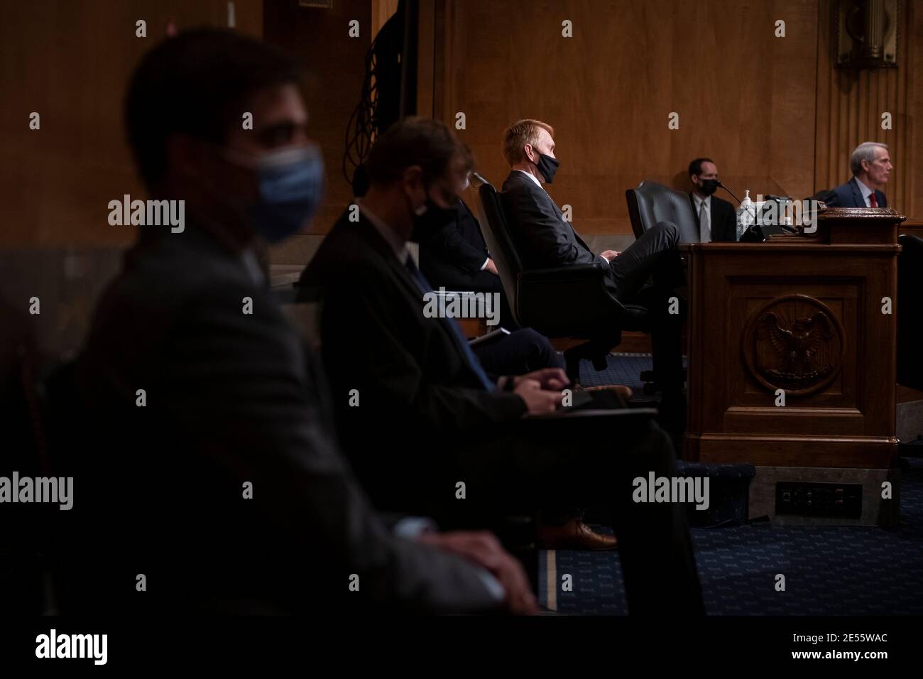 United States Senator James Lankford (Republican of Oklahoma) waits to offer remarks during Senate Committee on Homeland Security and Governmental Affairs business meeting to consider the nomination of Alejandro Nicholas Mayorkas to be Secretary of Homeland Security in the Dirksen Senate Office Building in Washington, DC, Tuesday, January 26, 2021. Credit: Rod Lamkey/CNP /MediaPunch Stock Photo