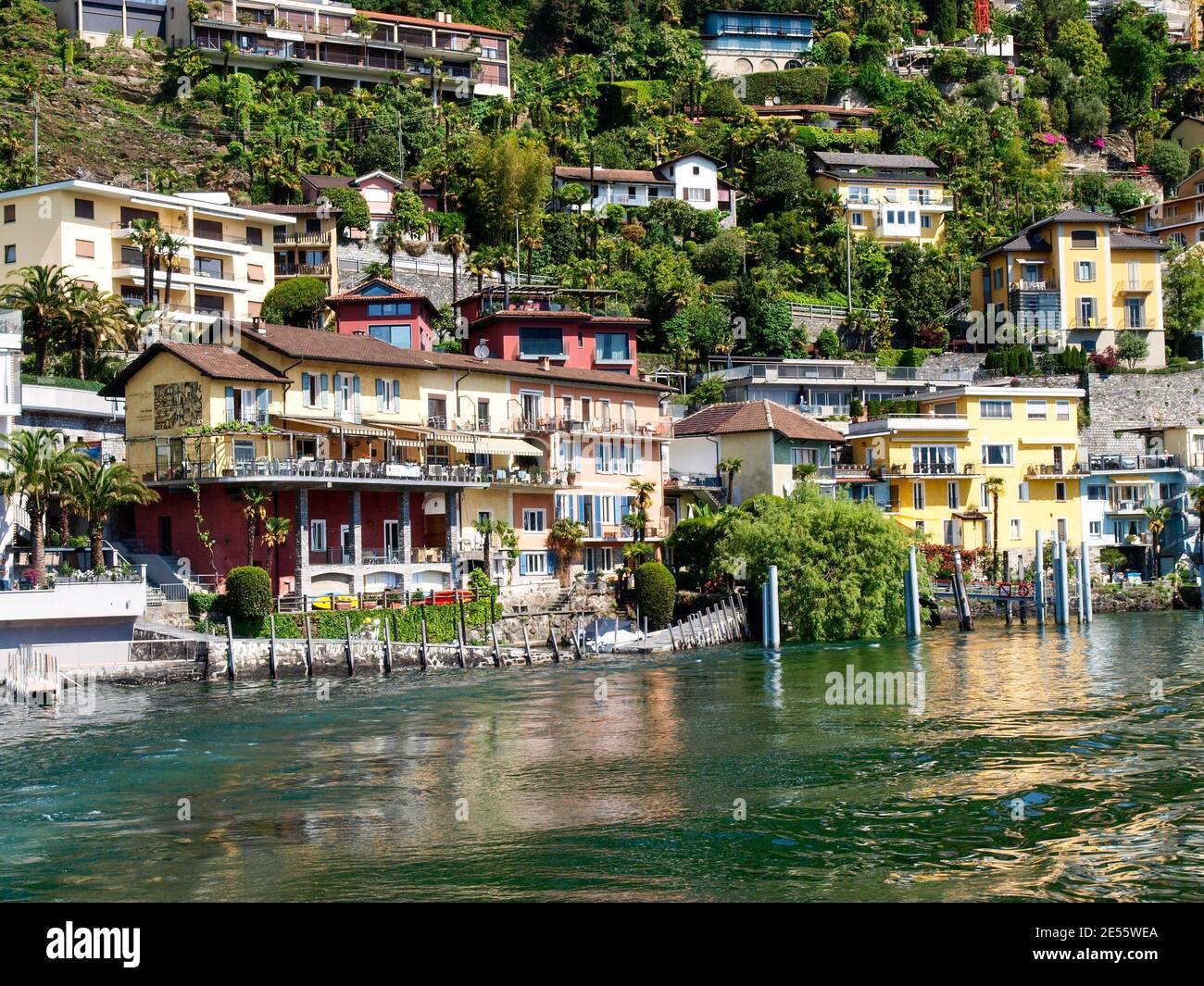 Porto Ronco, Switzerland: characteristic village on the shore of Lake  Maggiore Stock Photo - Alamy
