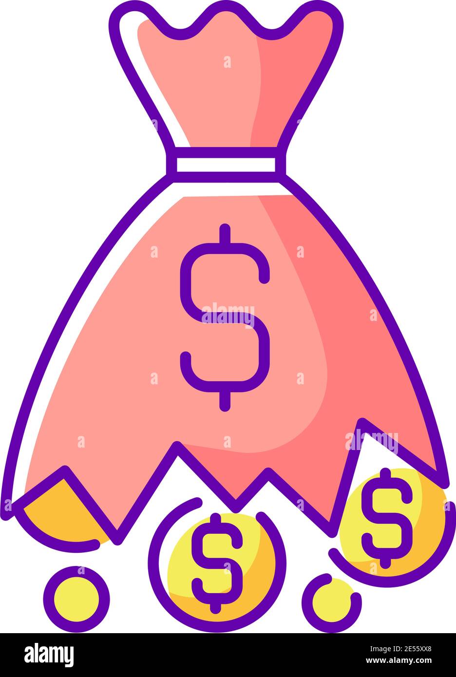 Losing RGB color icon Stock Vector