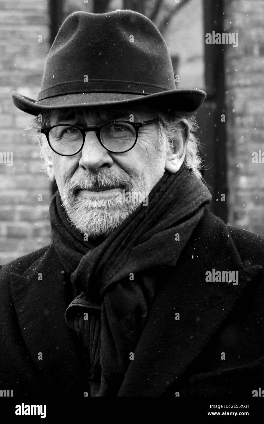 Oswiecim, Poland - January 27, 2015: 70 Th Anniversary of the Liberation of Auschwitz-Birkenau. Steven Allan Spielberg - American director, screenwrit Stock Photo