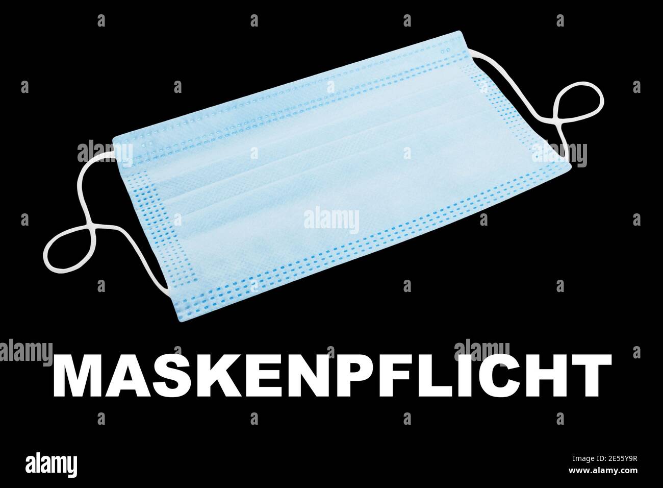German Mandatory face masks and black background Stock Photo Alamy