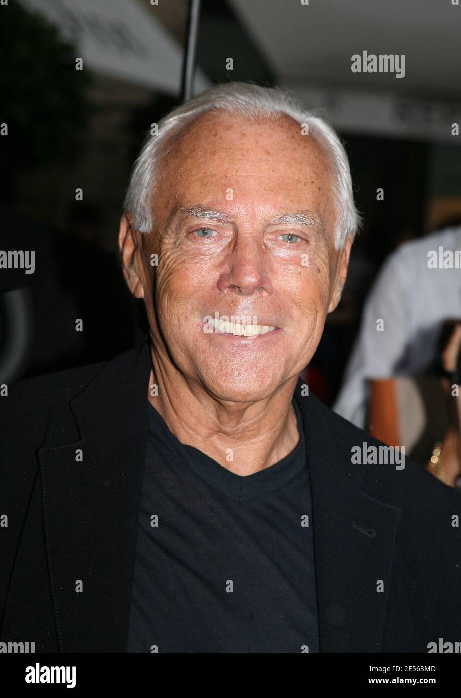 Designer Giorgio Armani attends Valentino Fall-Winter 2008-2009  Haute-Couture collection show in Paris, France on July 2, 2008. Photo by  Denis Guignebourg/ABACAPRESS.COM Stock Photo - Alamy