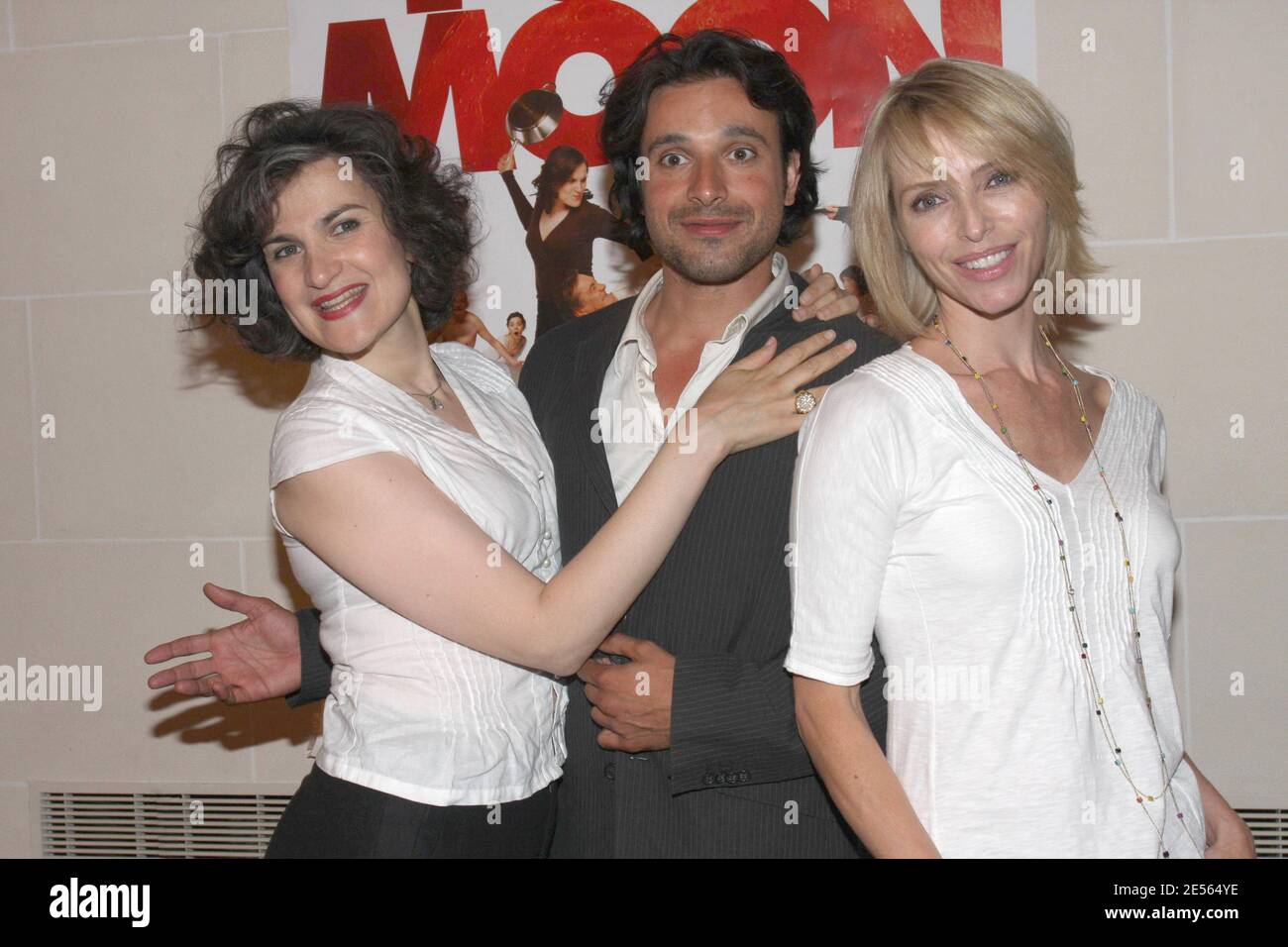 French actors and cast member Armelle Lesniak, Bruno Salomone and Tonya  Kinzinger attend the premiere of 'Fool moon' held at 'Le Senat' in Paris,  France on July 4, 2008. Photo by Benoit