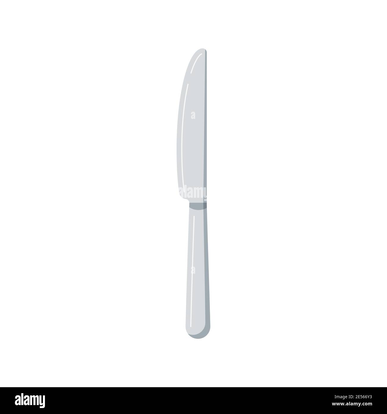 Silver knife icon isolated on white background. Stock Vector