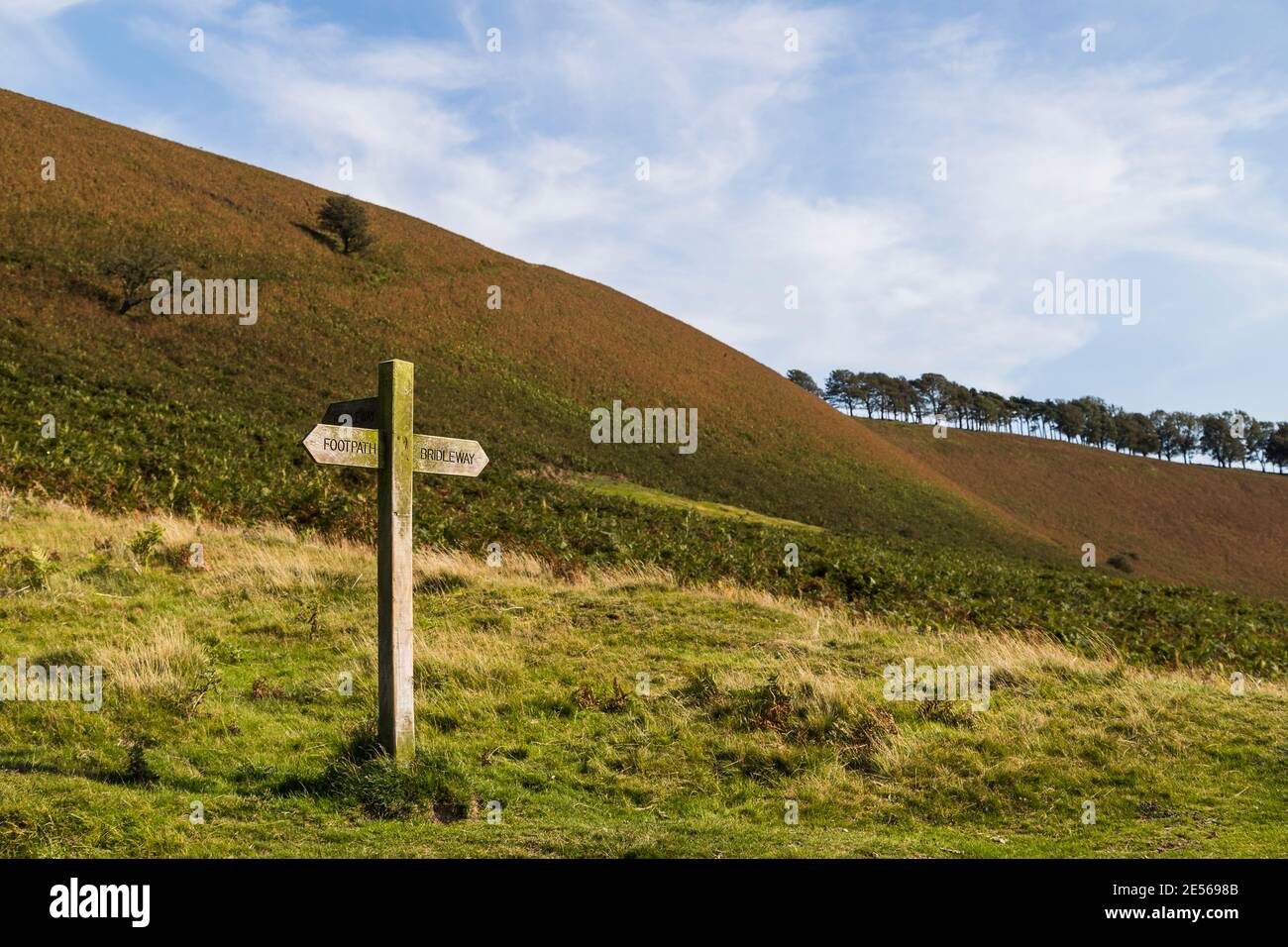 Traditional sign post on the North Yorkshire Moors. Stock Photo