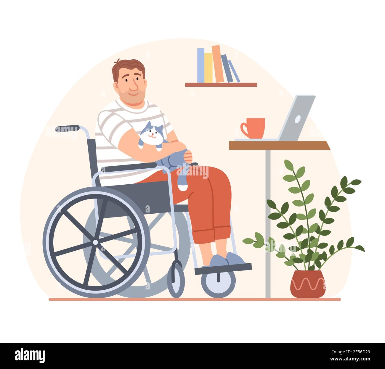 Boy patient in wheelchair Stock Vector Images - Alamy