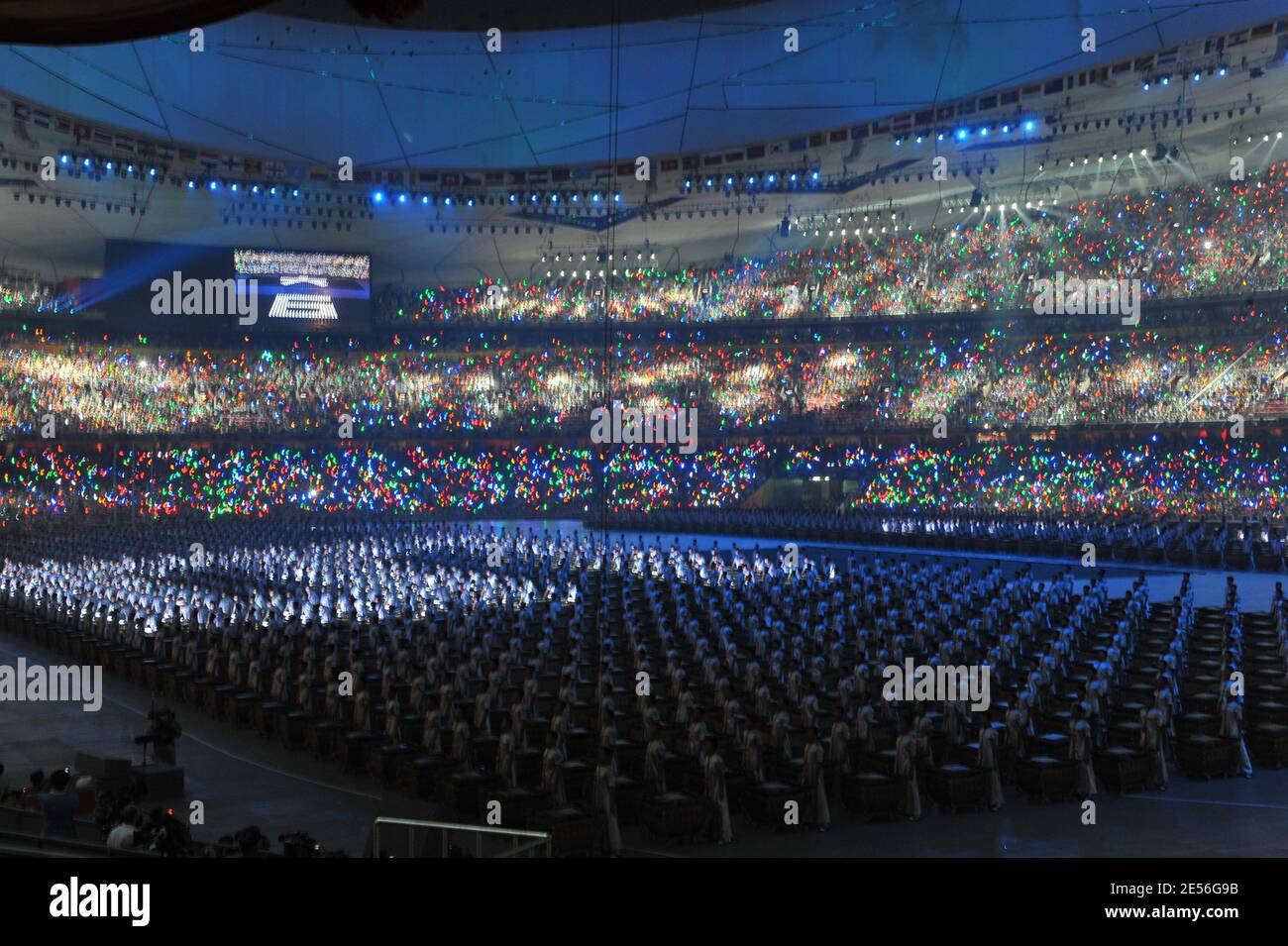 Opening ceremony of the XXIX Olympic Games at the National Stadium in Beijing, China, on August 8, 2008. Photo by Jean-Michel Psaila/Cameleon/ABACAPRESS.COM Stock Photo