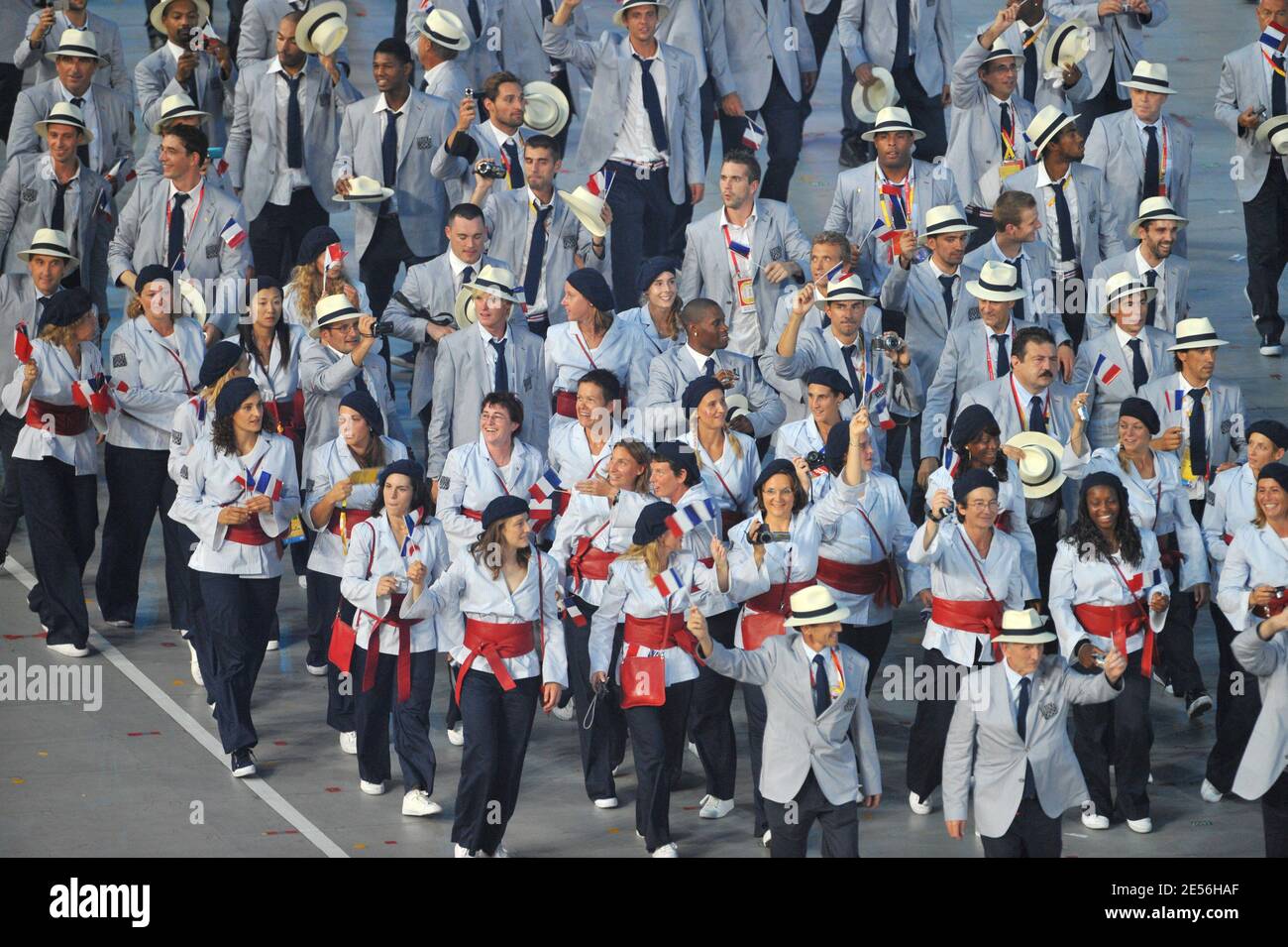 The France delegation during the Opening Ceremony for the 2008 Beijing Summer Olympics at the National Stadium in Beijing, China on August 8, 2008. Photo by Gouhier-Hahn-Nebinger/ABACAPRESS.COM Stock Photo