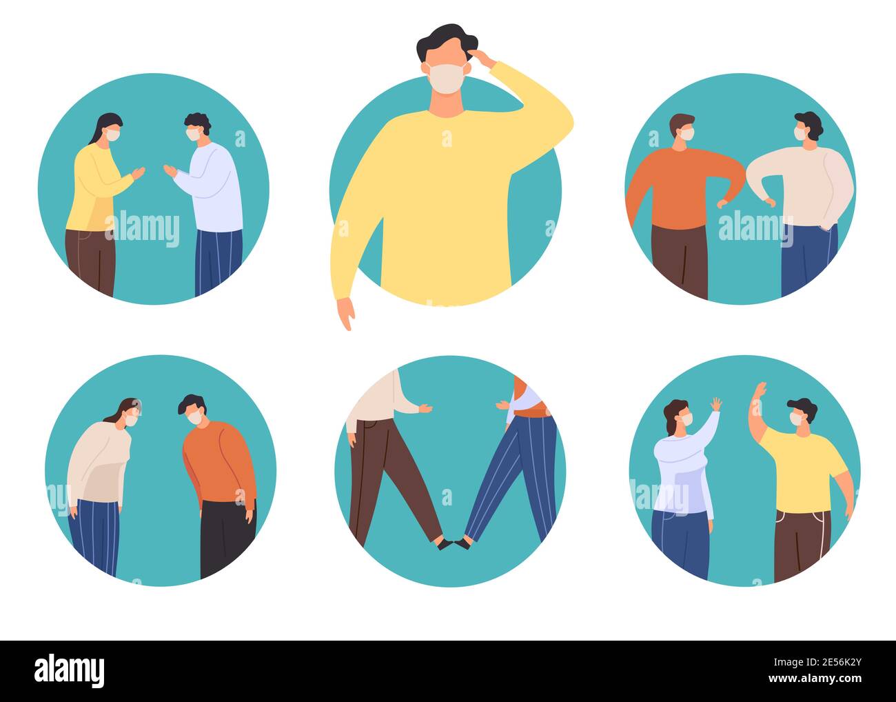 The foot handshake Stock Vector Images - Alamy