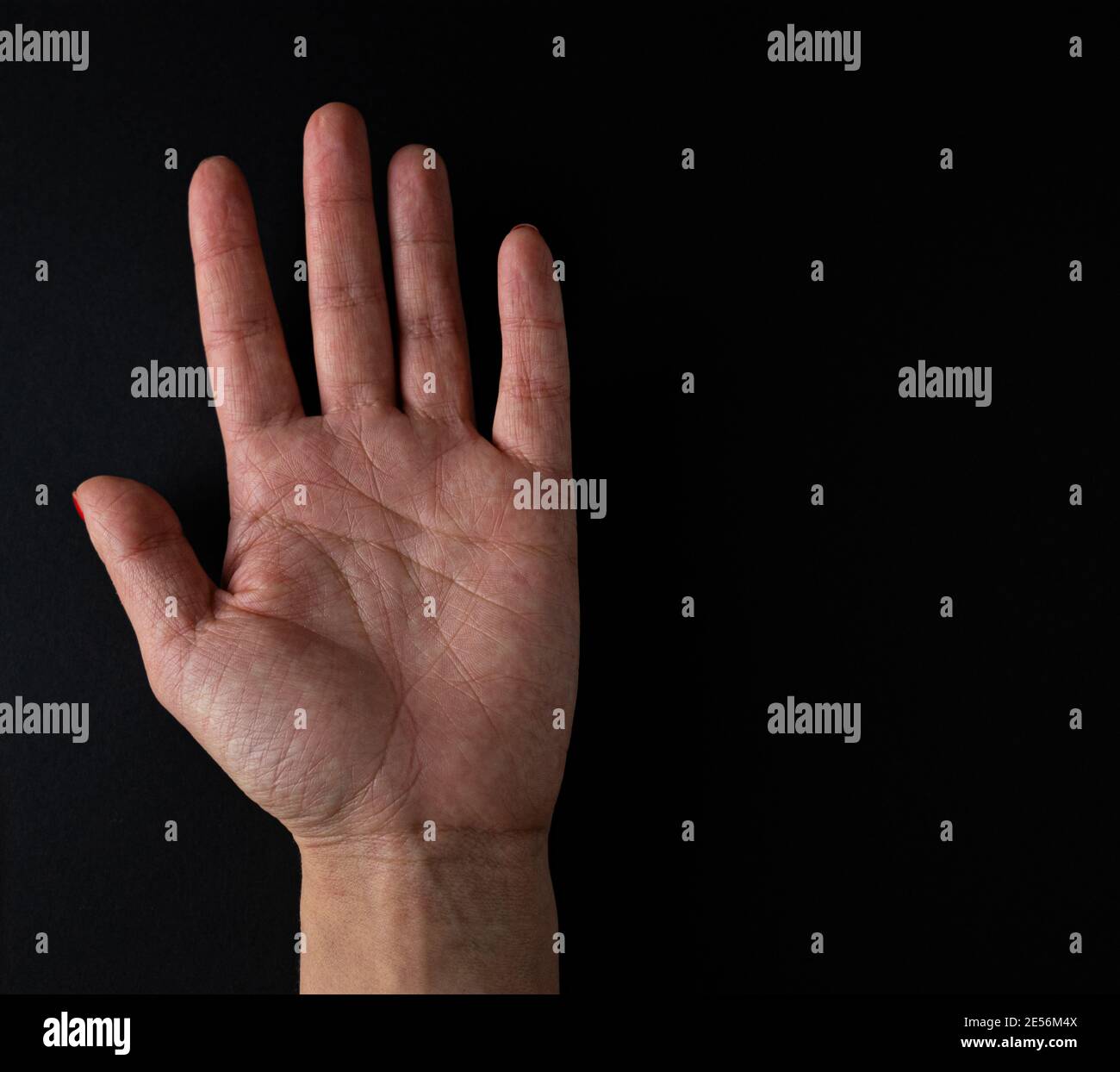 Palm hand thumb lines hi-res stock photography and images - Alamy