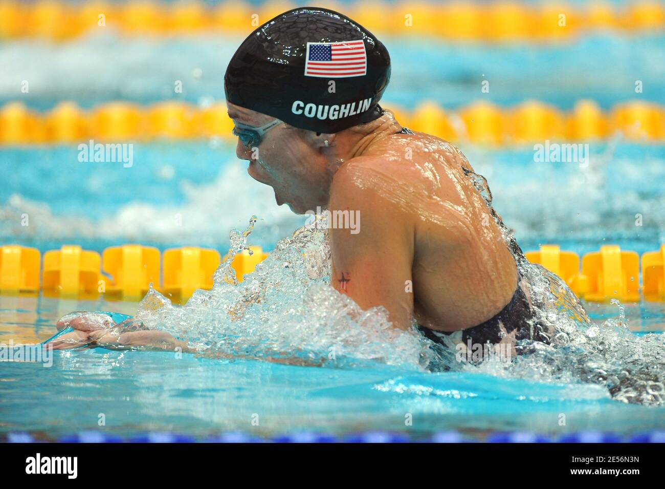 Natalie Coughlin of the United States competes in the Women's 200m Individual Medley Semifinal held at the National Aquatics Center on Day 4 of the Beijing 2008 Olympic Games on August 12, 2008 in Beijing, China. Photo by Gouhier-Hahn-Nebinger/Cameleon/ABACAPRESS.COM Stock Photo