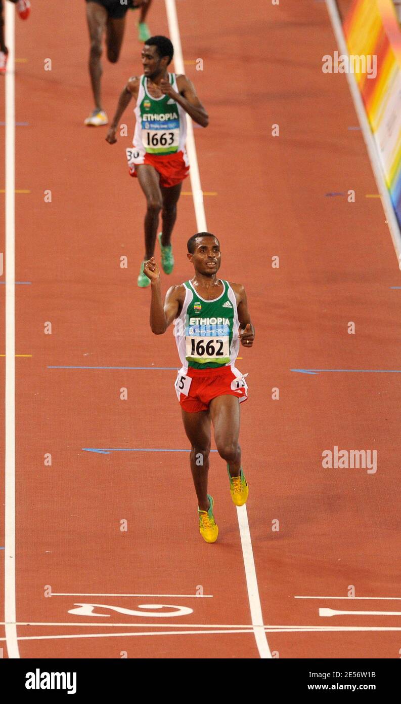 Ethiopia's Kenenisa Bekele is the Olympic champion at the Beijing 2008 Olympic Games Day 9 in Beijing, China on August 17, 2008. Photo by Willis Parker/Cameleon/ABACAPRESS.COM Stock Photo