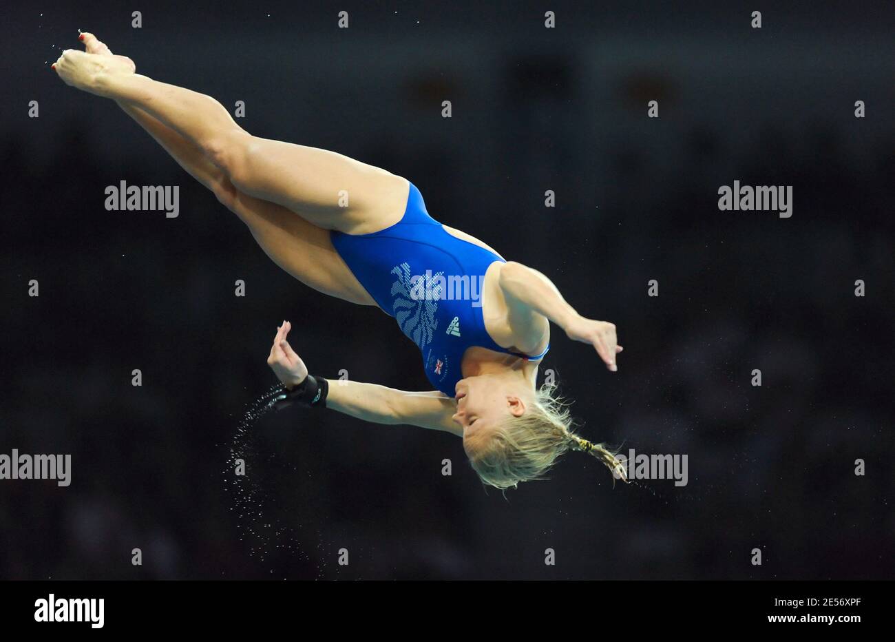 Great Britain's Stacie Powell competes during the Women's 10m Platform semi final of the Beijing 2008 Olympic Games Day 13 at the National Aquatic Center ' the cube' in Beijing. China on August 21, 2008. Photo by Gouhier-Hahn-Nebinger/Cameleon/ABACAPRESS.COM Stock Photo