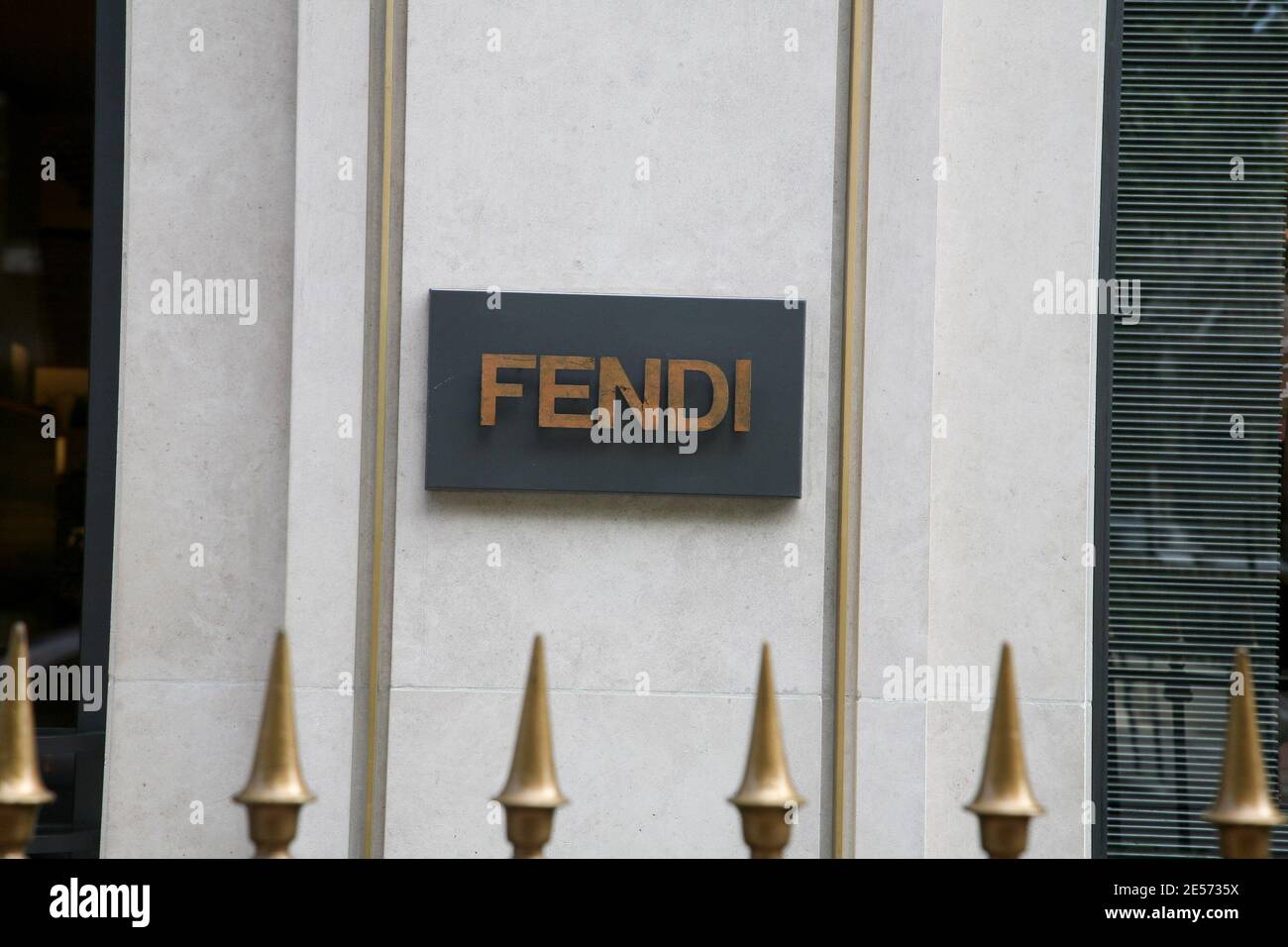 Exterior of Fendi Shop in Midtown Miami Editorial Stock Photo