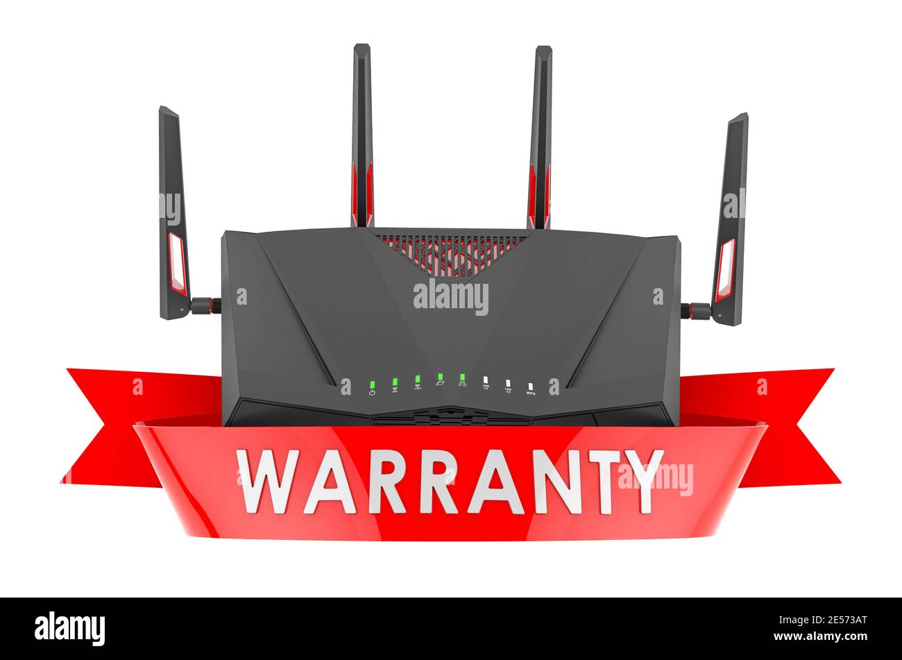 Wi-fi router 6G warranty concept. 3D rendering isolated on white background  Stock Photo - Alamy