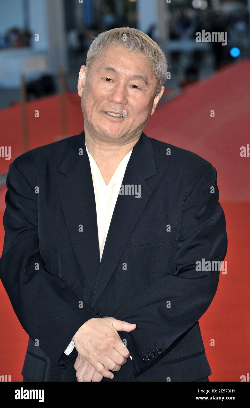 Director Takeshi Kitano arrives at the 'Achilles and the Tortoise' screening during the 65th Mostra Venice Film Festival at Sala Grande in Venice, Italy on August 28, 2008. Photo by Thierry Orban/ABACAPRESS.COM Stock Photo