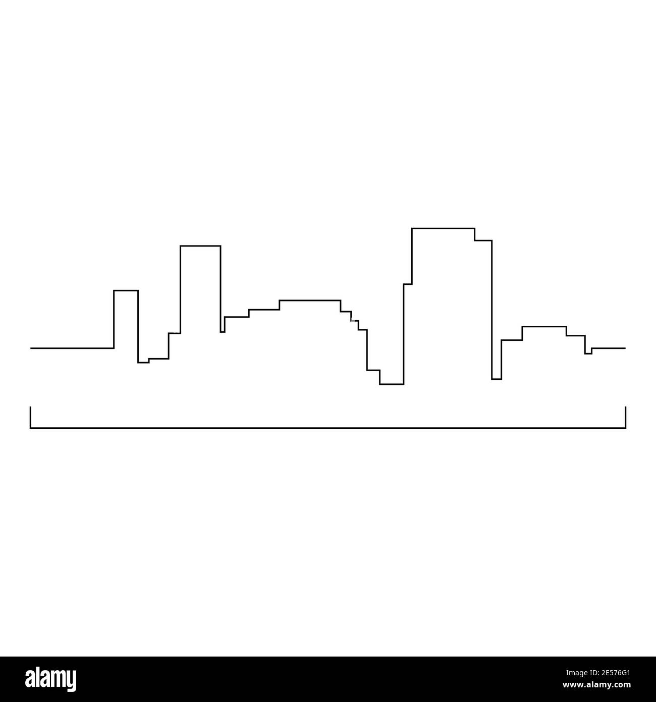 Nyc skyline silhouette Black and White Stock Photos & Images - Alamy
