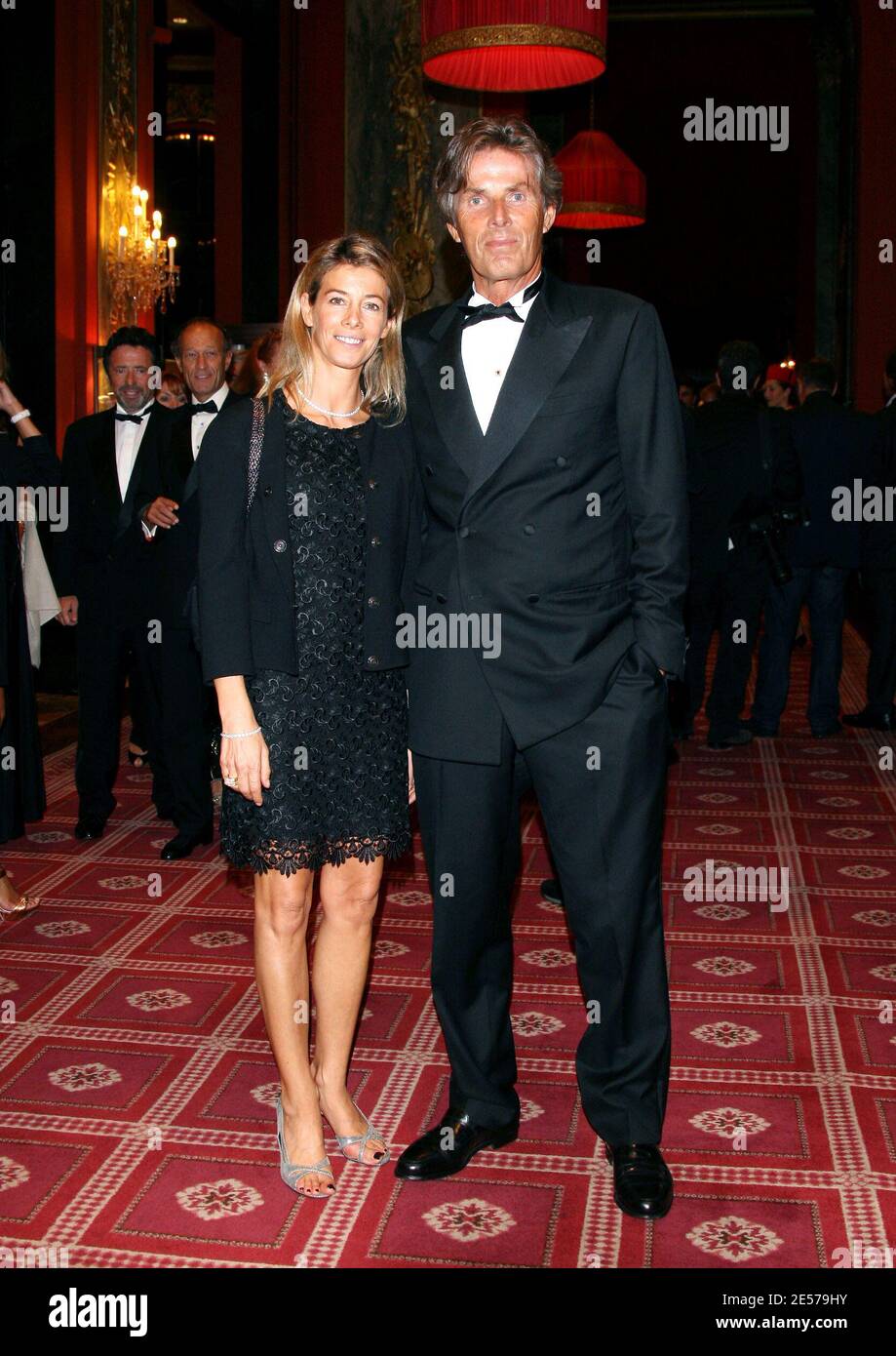 Dominique Desseigne and his girlfriend attend the Opening Dinner during first day of the 34th American Film Festival at Deauville's Casino in Deauville, Normandy, France, on September 5, 2008. Photo by Denis Guignebourg/ABACAPRESS.COM Stock Photo