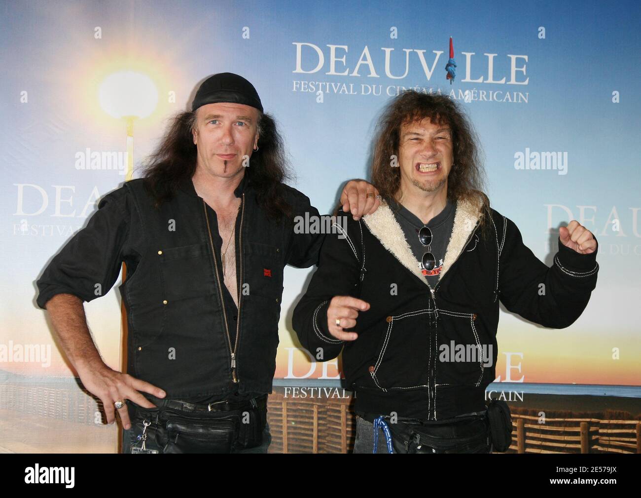 US singers Steve 'Lips' Kudlow and Robb Reiner pose during the photocall for 'Anvil! The Story of Anvil' as a part of the 34th American Film Festival in Deauville, Normandy, France, on September 06, 2008. Photo by Denis Guignebourg/ABACAPRESS.COM Stock Photo