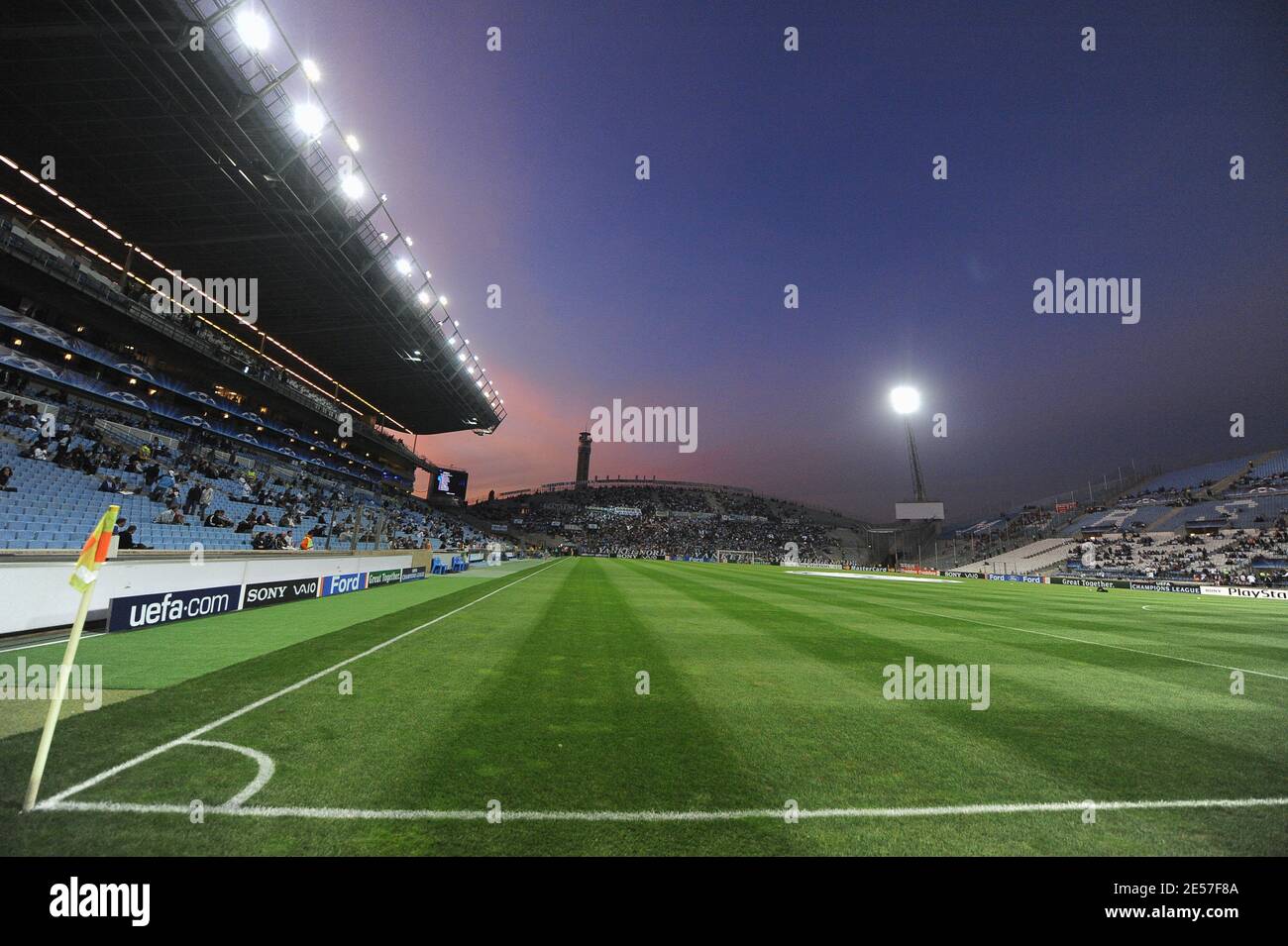 View of Velodrome Stadium during the UEFA Champions League Soccer match ...