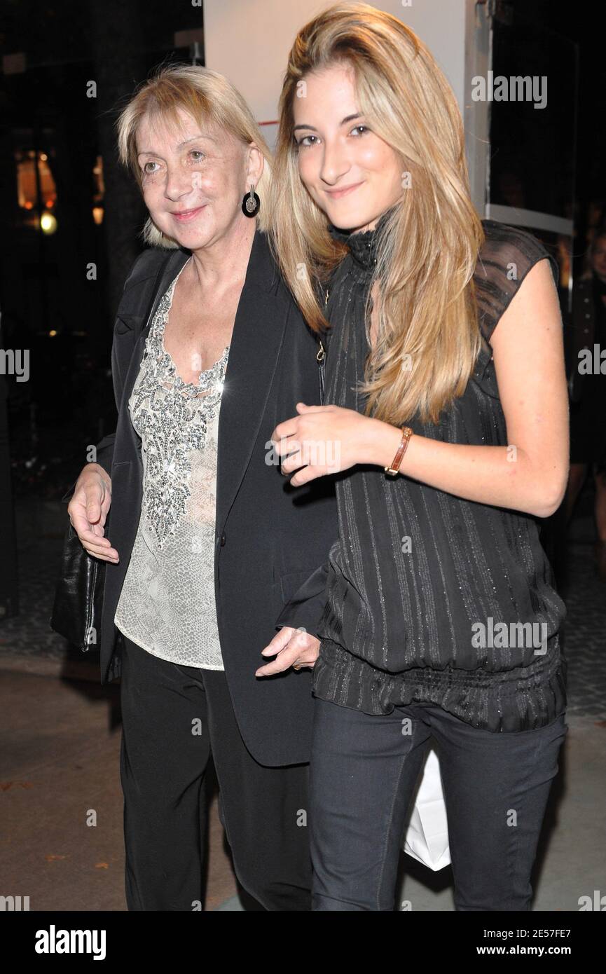 Jacques Attali's wife and her daughter attend the premiere of the play 'Du  Cristal A La Fumee' written by Jacques Attali, staged by Daniel Mesguich,  at the 'Theatre du Rond Point' in