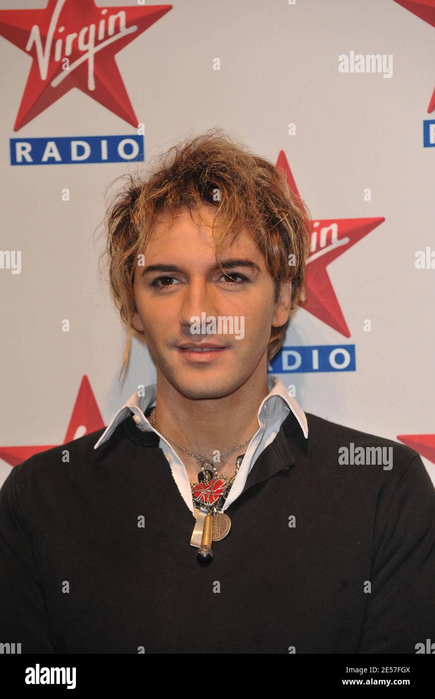 Mikelangelo Loconte, Cast Member of 'Mozart l'Opera Rock'produced by Dove  Attia and Albert Cohen and directed by Olivier Dahan, attends the annual  press conference of Virgin TV channel and Virgin radio held