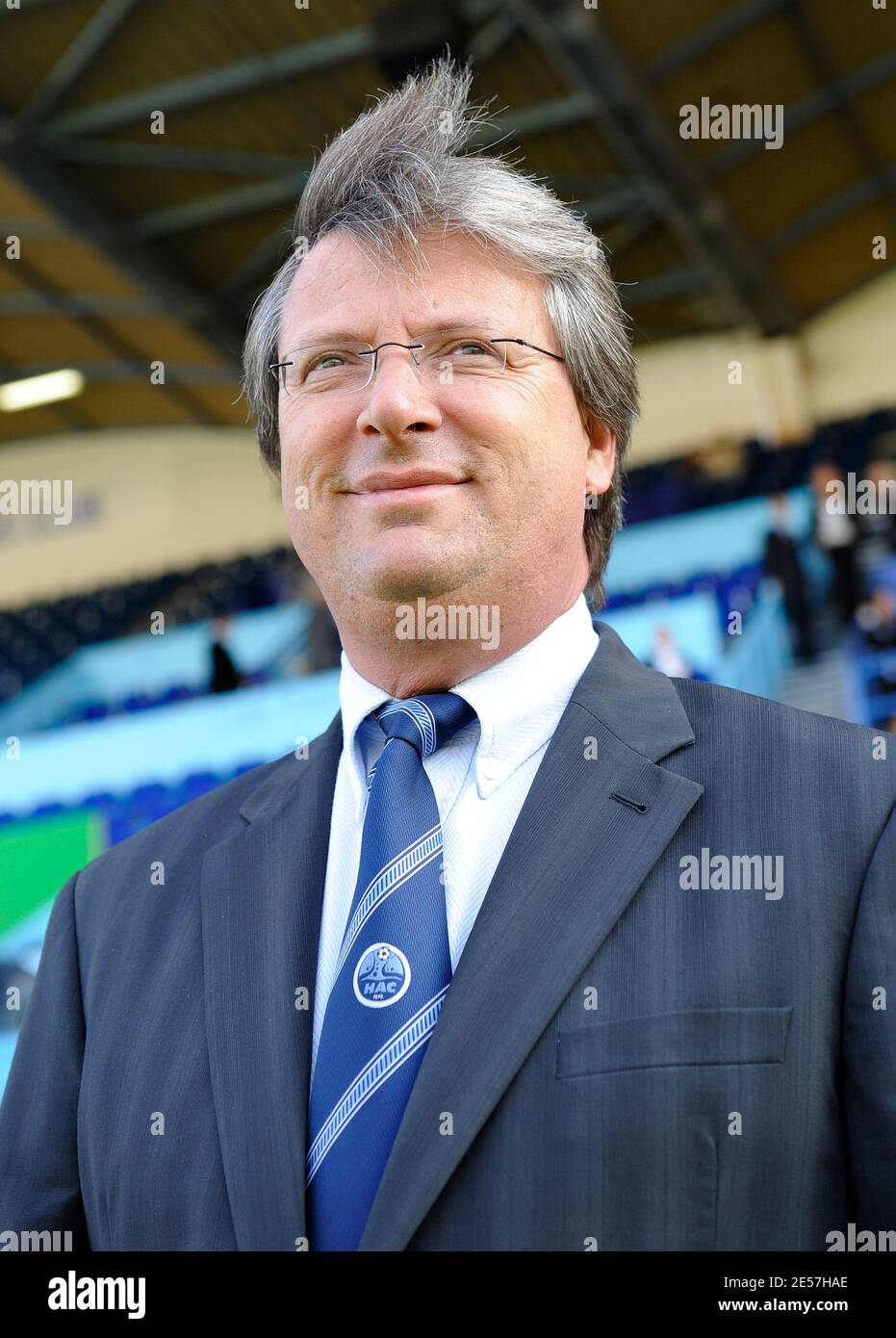 Jean-Marc Nobilo, coach of Le Havre during the French First League soccer  match, Le Havre vs Lyon, in Le Havre, France, on September 20, 2008. Lyon  won 1-0. Photo by Willis Parker/Cameleon/ABACAPRESS.COM