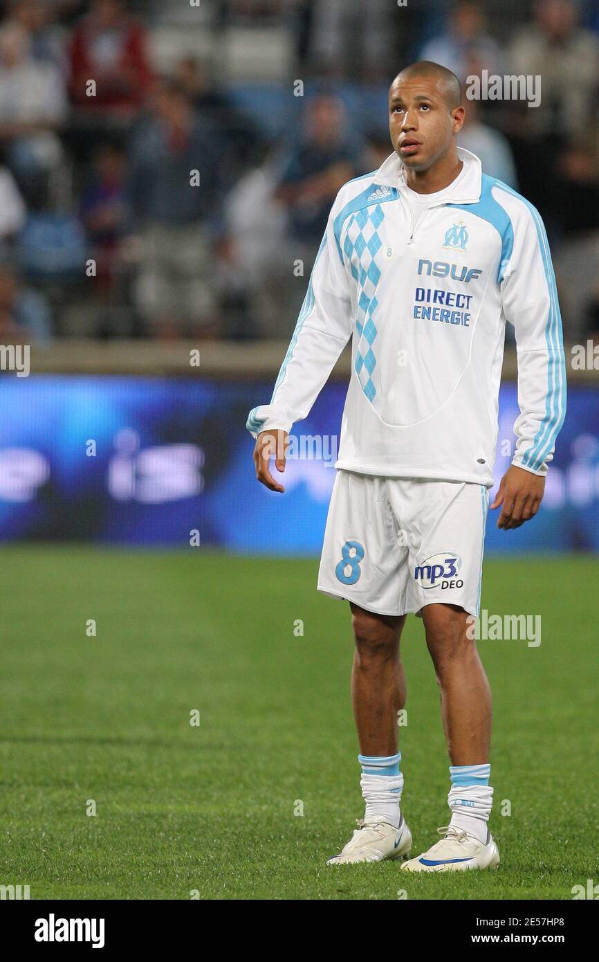 Marseille's Tyrone Mears during the French First League Soccer match,  Olympique de Marseille vs Association sportive de Monaco Football at the  Stade Velodrome in Marseille, France on September 21, 2008. The match