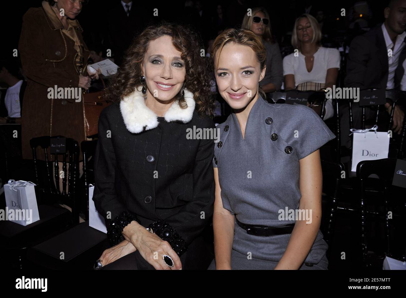 Marisa Berenson and Helene de Fougerolles attending the Christian Dior