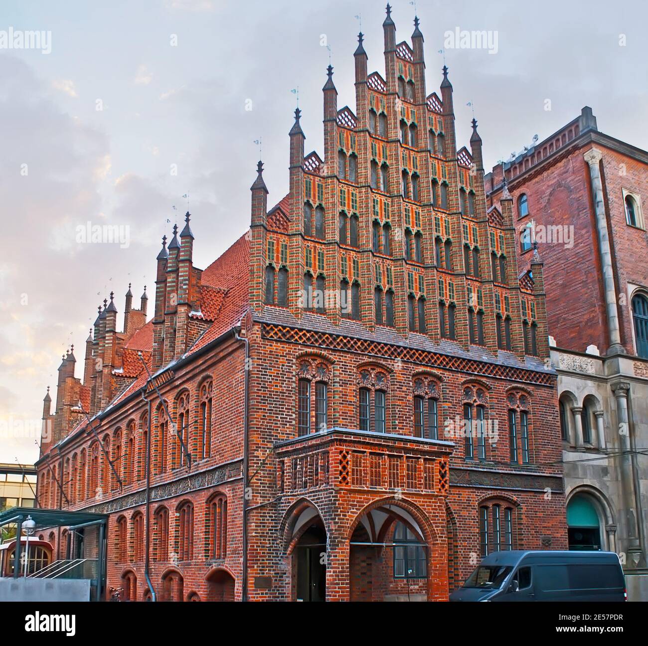 The stunning red brick building of Old Town Hall is the oldest city