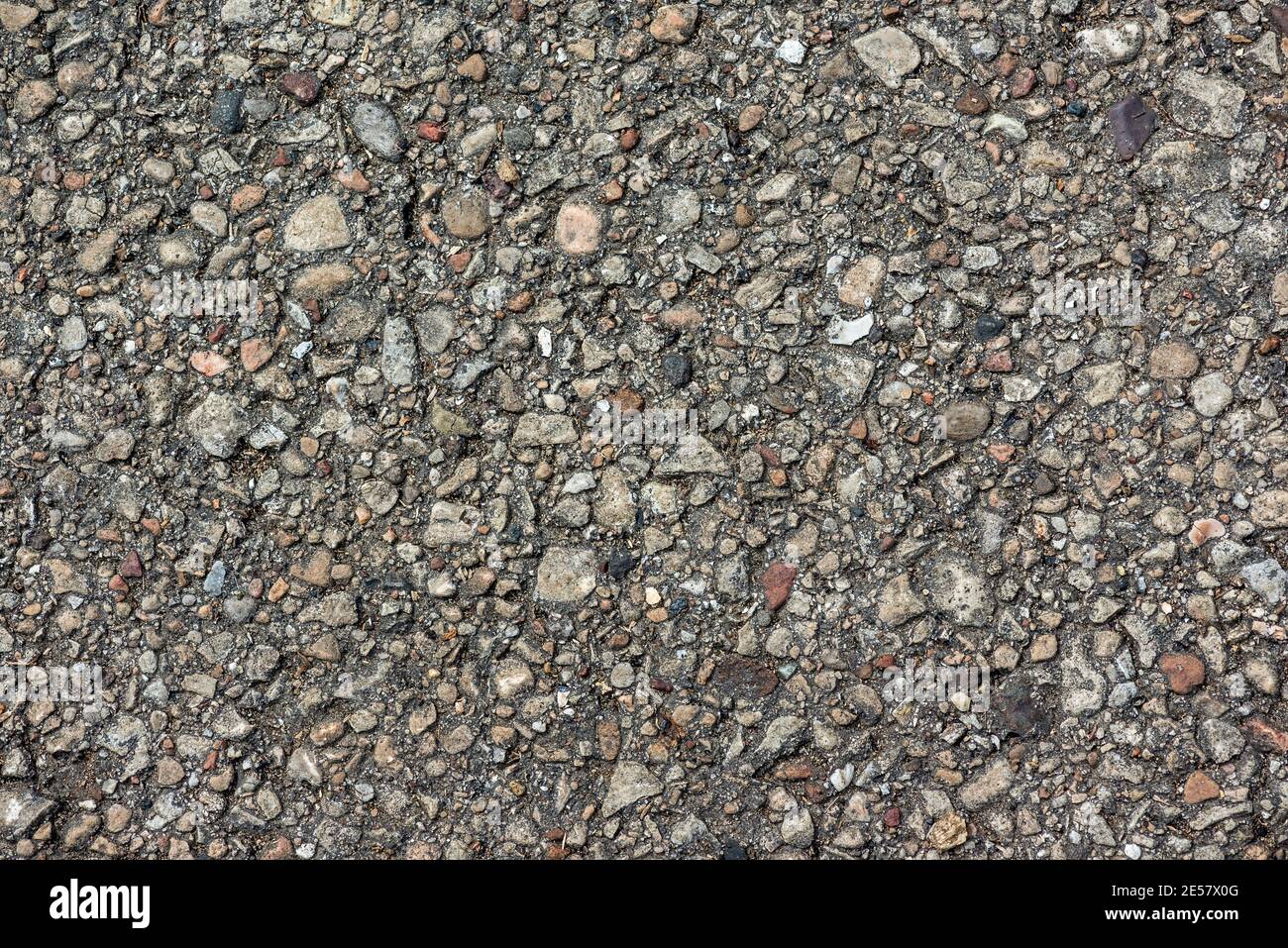 Abstract pattern of gravel, natural road texture, rock material Stock Photo
