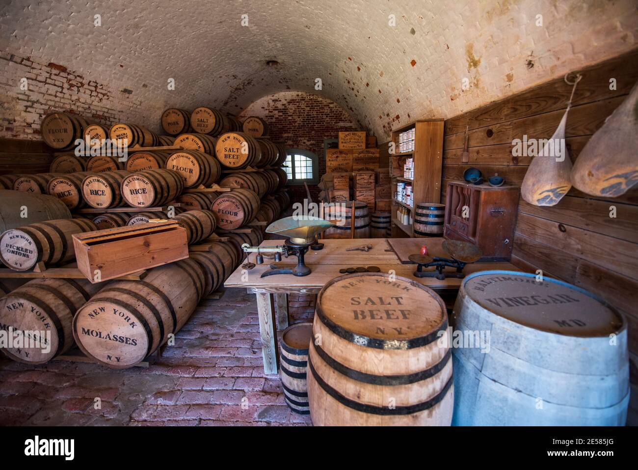 Massive Ration Storage Barrels labeled
