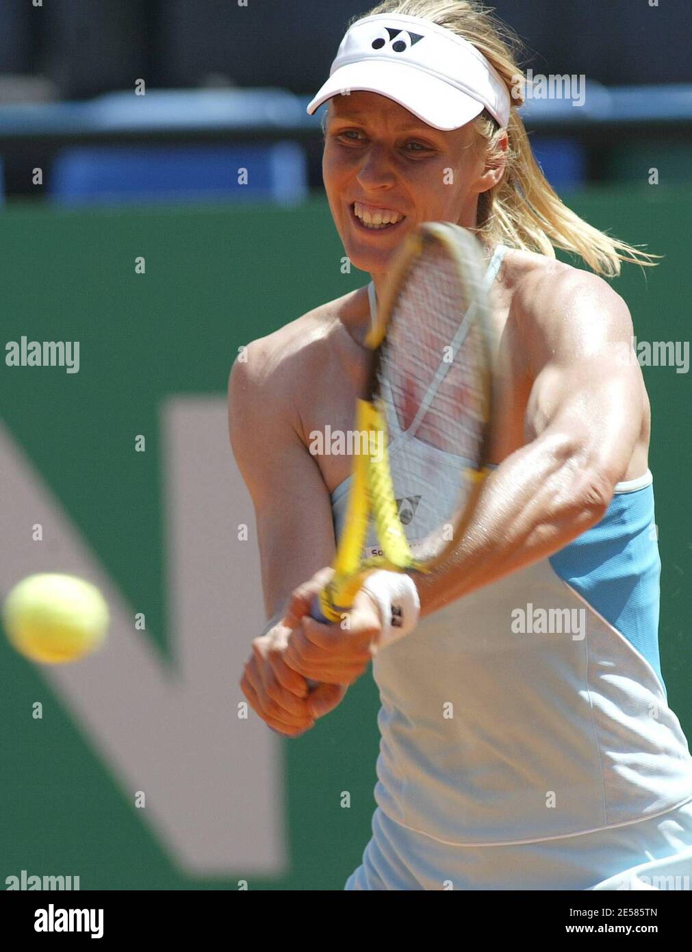 Sony Ericson WTA Tour 'Internazionali BNL D'Italia 2007' match, Jelena Jankovic vs Elena Dementieva in the Foro Italico. Rome, Italy. 5/18/2007.  Jankovic wins 6-0,6-1.   [[cal]] Stock Photo