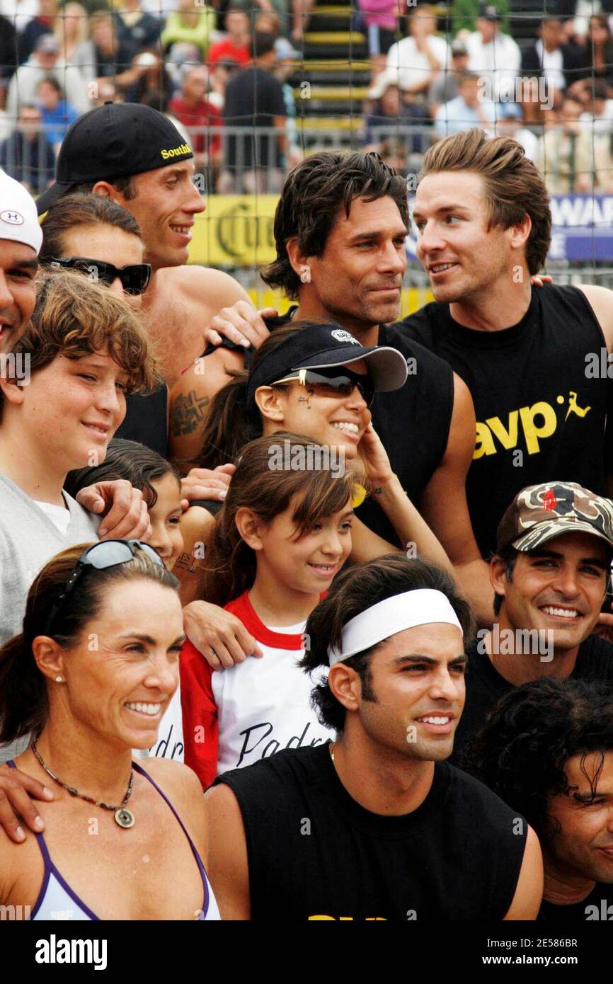 Eva Longoria participates in the Spike for HOPE celebrity beach volleyball match in conjunction with the 2007 AVP Pro Beach Volleyball Crocs Tour at the Toyota Hermosa Beach Open, to benefit Padres Contra El Cancer. Other celebrity participants were: Amaury Nolasco, Mario Lopez, Cristian De La Fuente, Matt Cedeno, Yancey Arias, Gabrielle Reese, Laird Hamilton, Monica Seles, Valery Ortiz and Page Kennedy. Hermosa Beach, Calif. 5/20/07.  [[wam]] Stock Photo