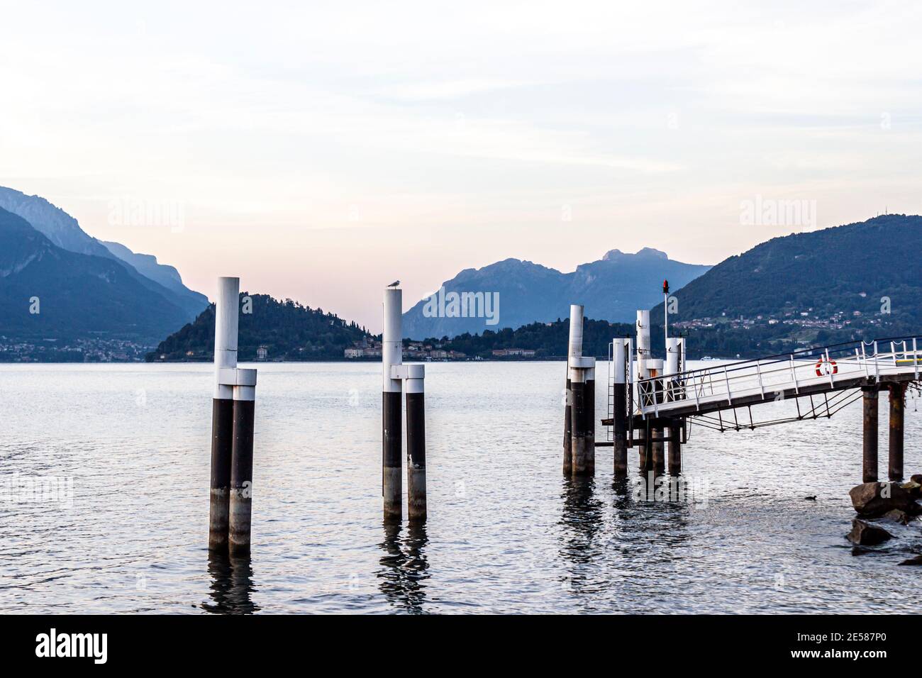 Views out over Lake Como Italy, on a bright and sunny day Stock Photo ...