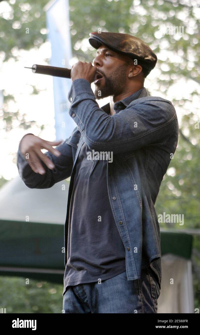 Rapper Common performs as support act for Joss Stone at Central Park's ...