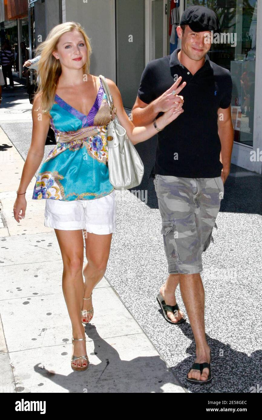 Exclusive!! Actor, writer and producer Jason Dottley and his 'Sordid Lives: The Series' co-star Katherine Bailess shop at Kitson on Robertson Blvd. before heading into the Newsroom Caf for a spot of lunch. The one-time couple remain the best of friends even though Dottley has 'come out of the closet' and  gone public about being gay. He will be starring as Ty in 'Sordid Lives' with Olivia Newton-John & Delta Burke. Actress, musician and dancer Katherine has appeared in 'From Justin to Kelly,' 'One Tree Hill' and 'Gilmore Girls.' Los Angeles, CA 8/13/07.   [[laj]] Stock Photo