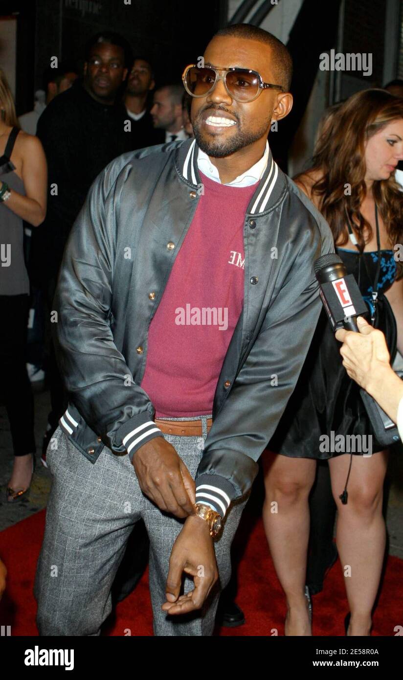 Kanye West, Brandon Davis, Emmy Rossum and The Cheetah Girls' Adrienne Bailon attend the In Touch Weekly Party at TenJune. Kanye West performed at the party. New York, NY. 10/10/07.   [[faa]] Stock Photo