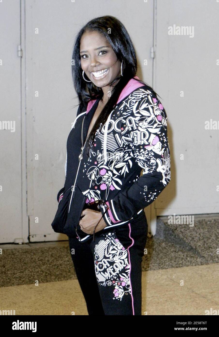 Shar Jackson is all smiles as she leaves the TV show TRL in New York