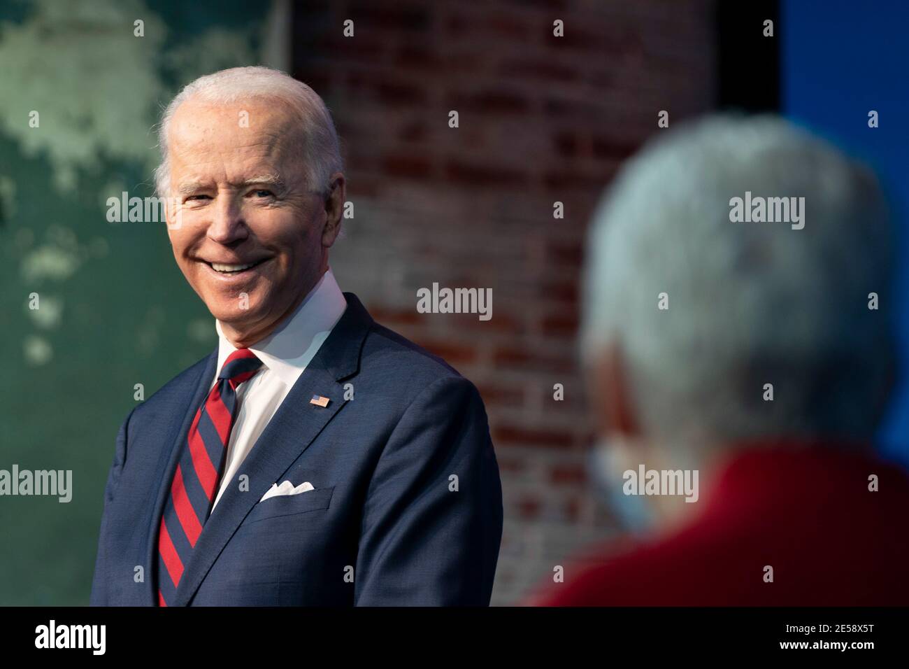 US President Elect Joe Biden speaks in Wilmington, Delaware on December 19, 2020.- US President Elect Joe Biden announced several key administration nominees today. Credit: Alex Edelman/The Photo Access Stock Photo