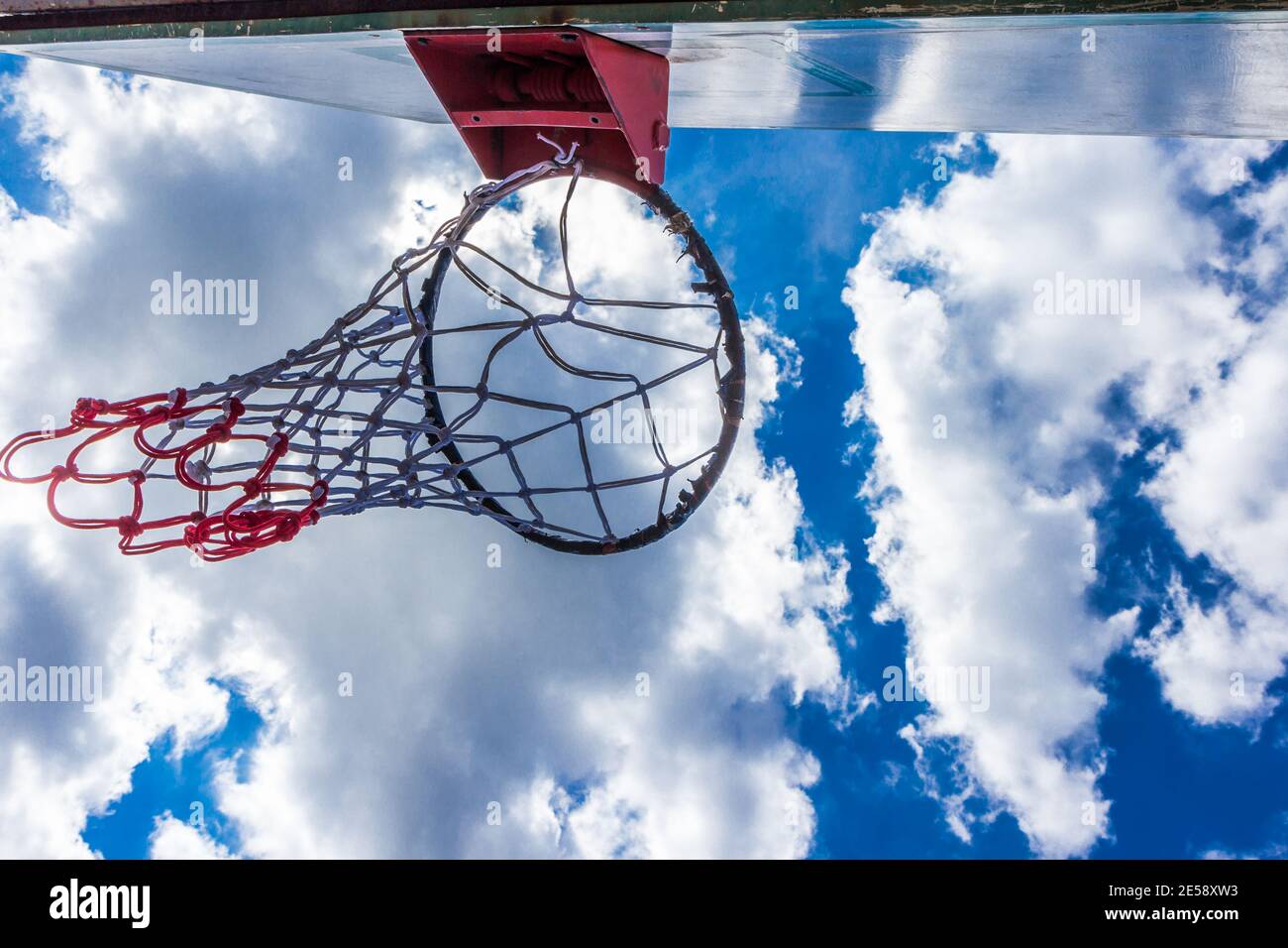 Basketball hoop and cloud Stock Photo - Alamy