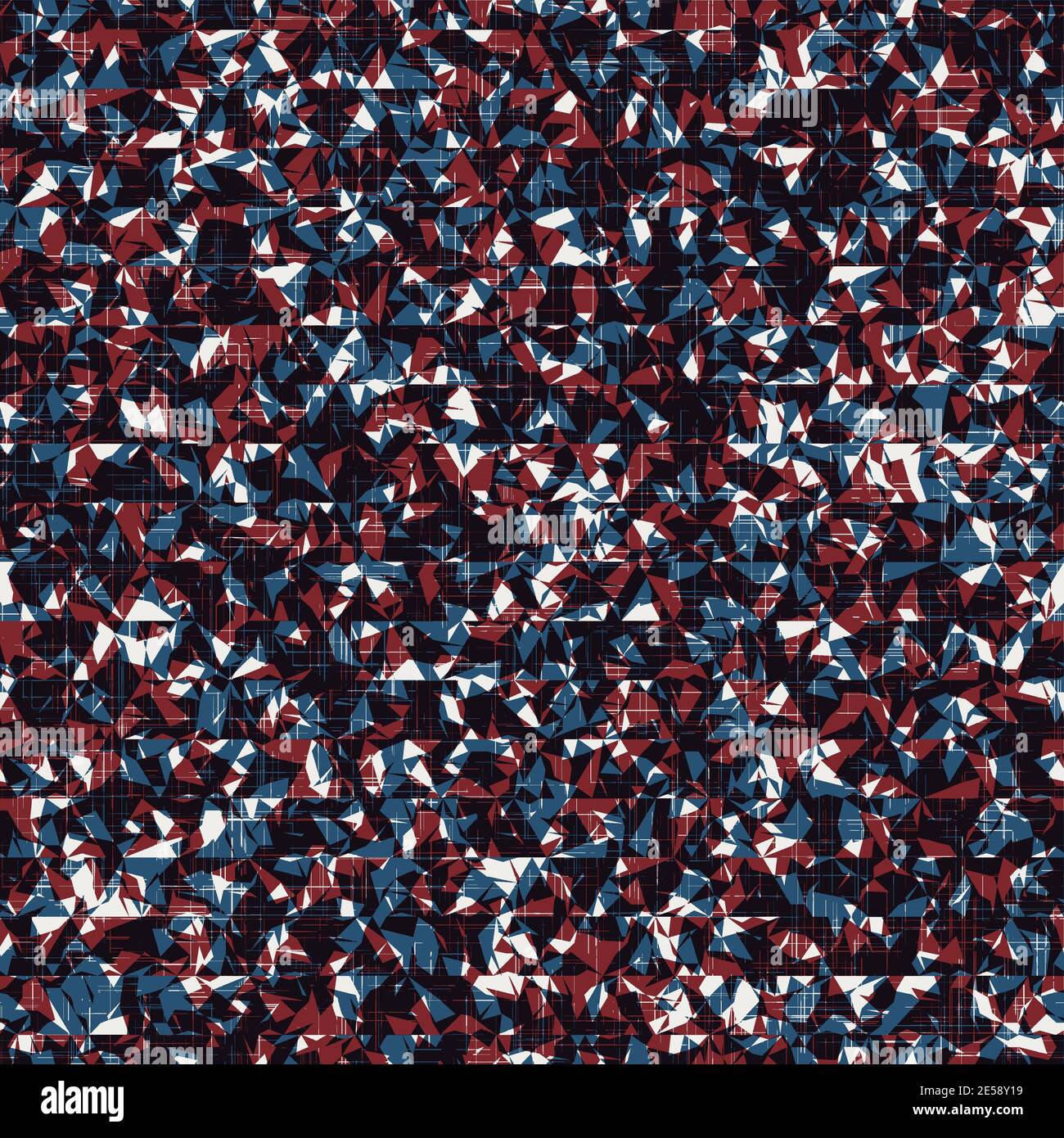 Seamless geo pattern in red blue black white Stock Photo - Alamy